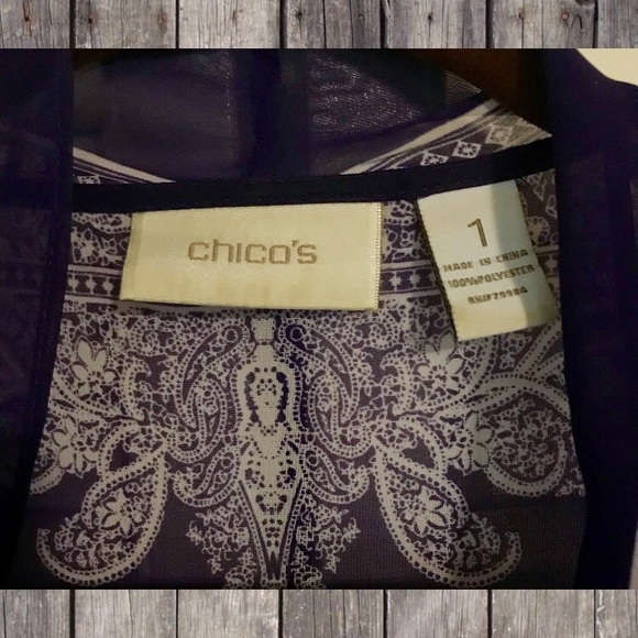 Chico’s Paisley Handkerchief Vest Purple - Picture 5 of 6